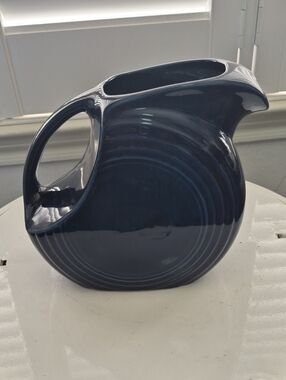 Homer Laughlin Fiesta Cobalt Blue Ceramic Pitcher
